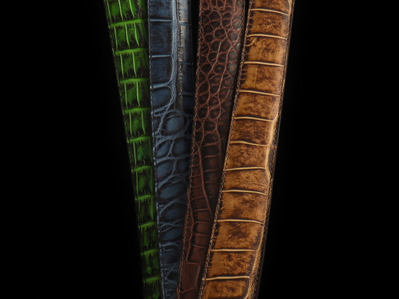 In Stock Hand Painted Alligator Belts