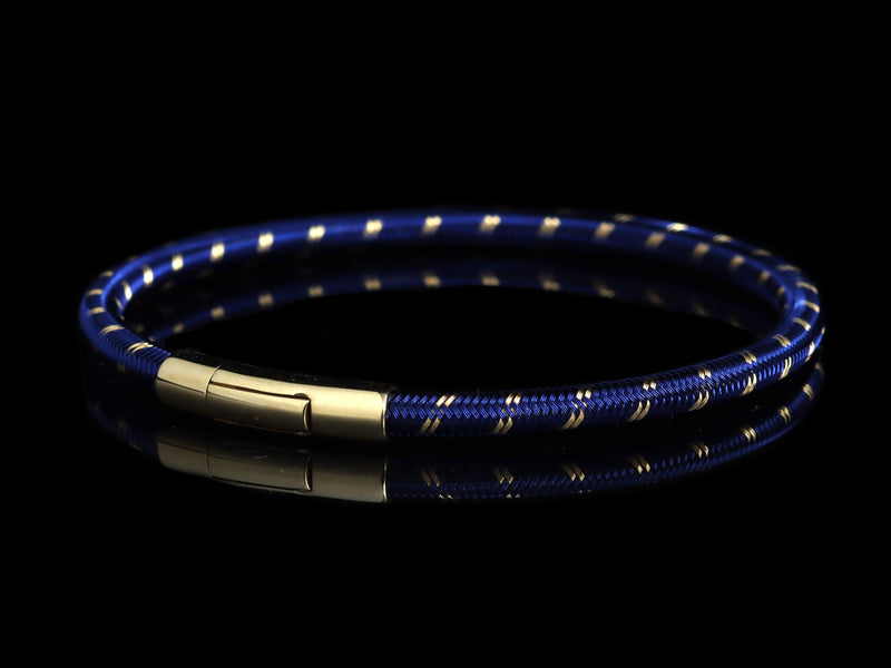 18K Gold and Blue Tubo Bracelet