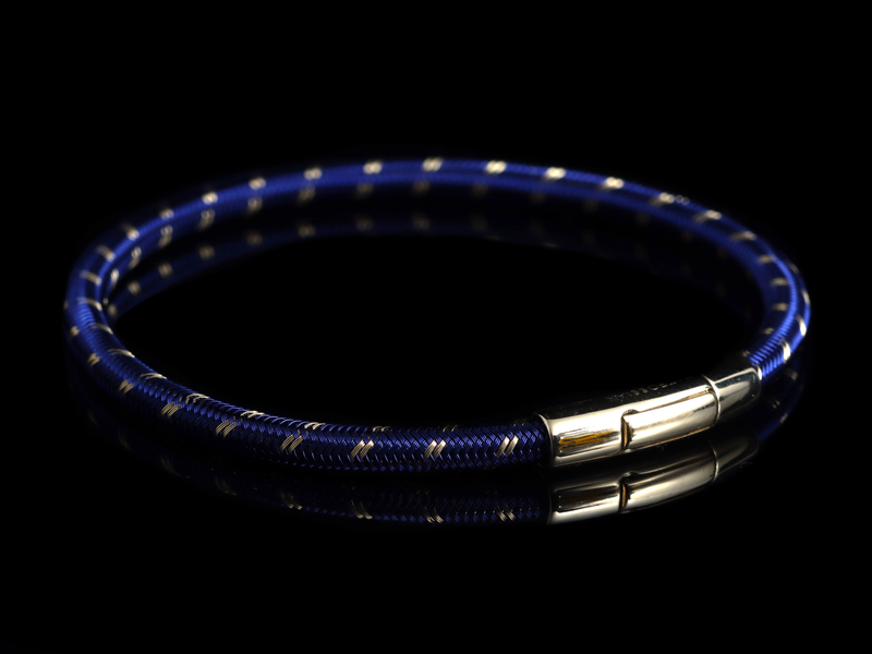 18K Gold and Blue Tubo Bracelet