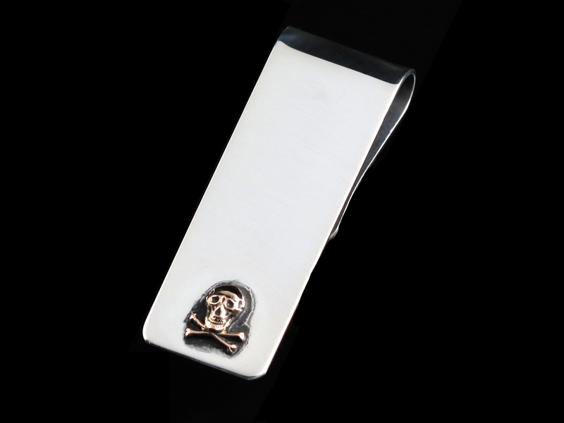 14k Skull Money Clip, Two Ways