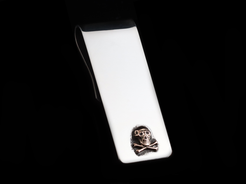 14k Skull Money Clip, Two Ways