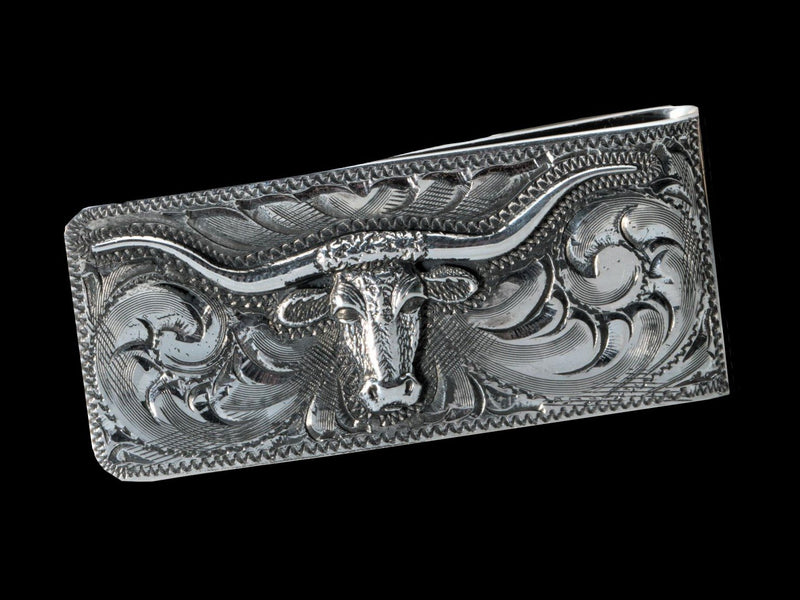 Longhorn Money Clip, Two Colors Money Clips Comstock Heritage 