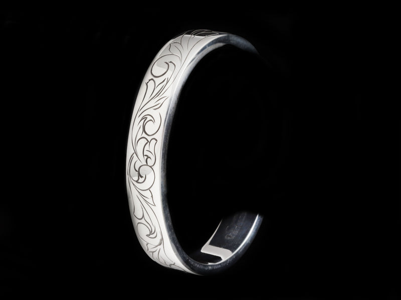 Finger Carved Cuff, High Shine