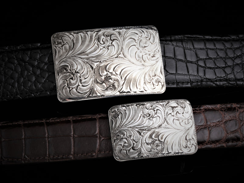 Mesa Scroll, Three Sizes Belt Buckles Comstock Heritage 