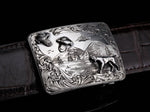 Mesa Quail Hunt Sterling Belt Buckles Comstock Heritage 