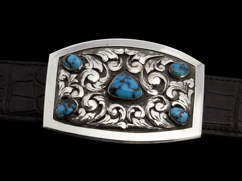 Preston B Dufrene Turquoise Belt Buckles Comstock Heritage 