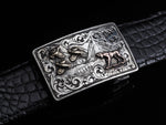 Mason Quail Hunt 14k Belt Buckles Comstock Heritage 