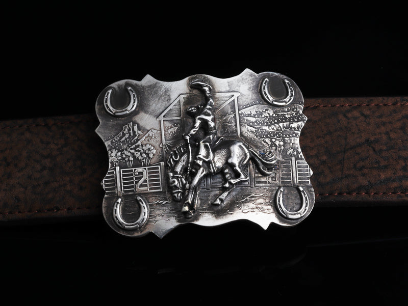 Wyatt Bronc Rider Belt Buckles Comstock Heritage 