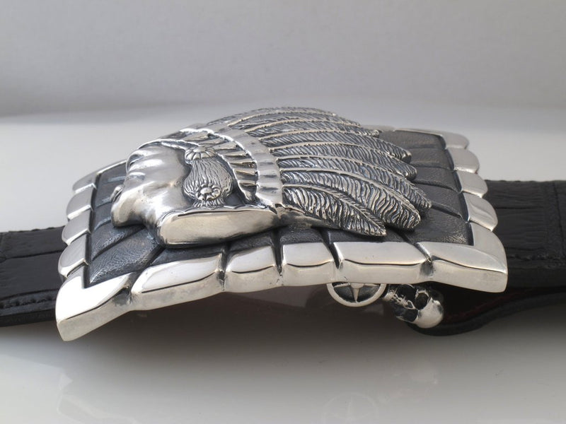 Noble Indian Chief buckle Jeff Deegan Designs 