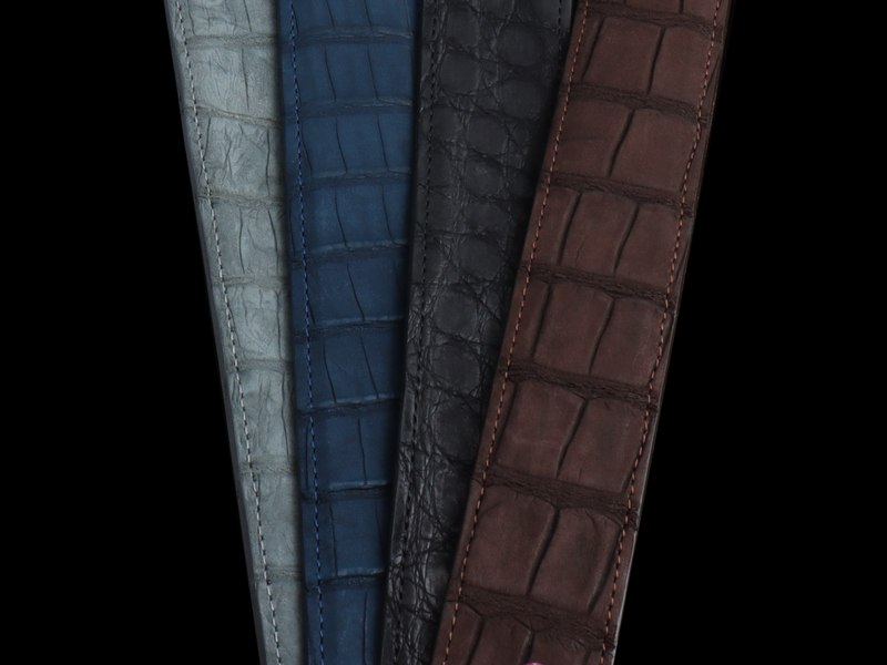 Suede Crocodile Belt Straps